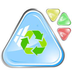 vector icon of recycle symbol