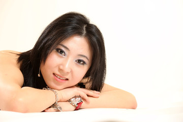 Naklejka premium Beautiful Young Asian Woman