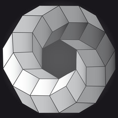 Op art vector illustration abstract 3D