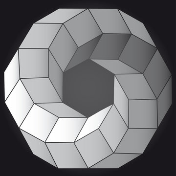Op art vector illustration abstract 3D
