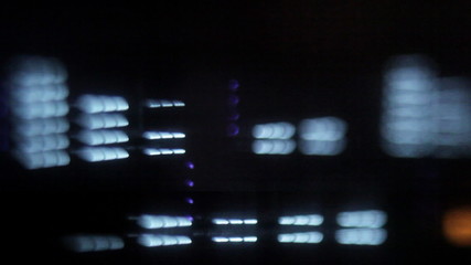 close-up of a hifi graphic equalizer