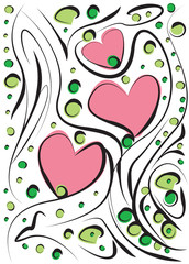 Background with hearts