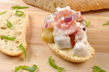 fresh organic herring salad and some bread
