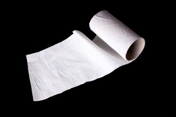 running out roll of toilet paper