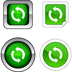 Refresh  web buttons. Vector illustration