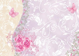 Background with roses