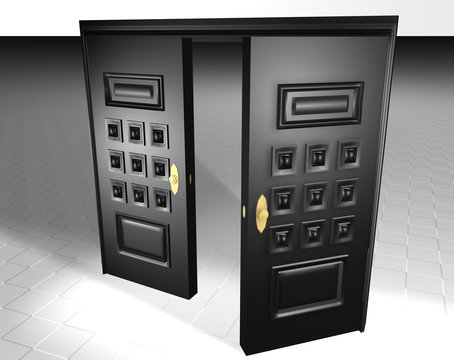 puertas negras