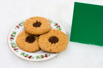 A plate of cookies