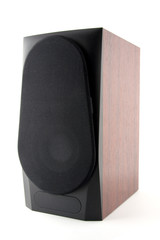 Obraz premium Isolated wood speaker.
