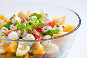 tomato salad with  mozzarella cheese