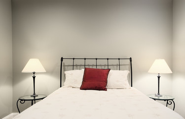 Bed and Lamps