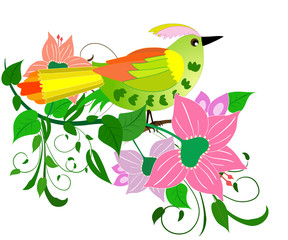 Flower bird