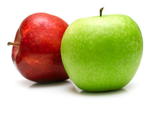 Red and green apples