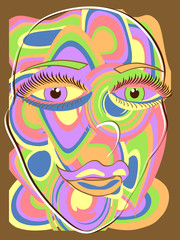 Abstract Lady's Face