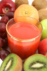 Red vegetable or fruit juice
