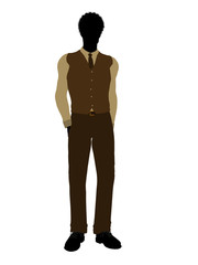 African American Business Man Silhouette