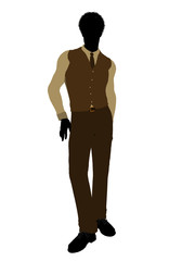 African American Business Man Silhouette