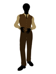 African American Business Man Silhouette