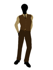African American Business Man Silhouette