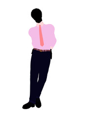 African American Business Man Silhouette