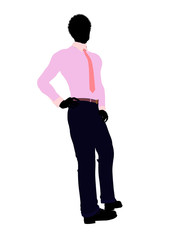 African American Business Man Silhouette