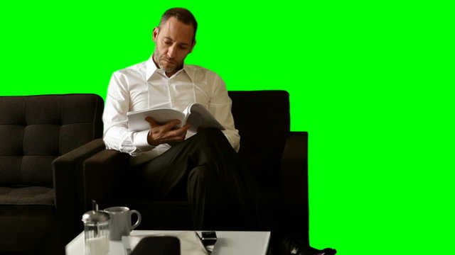 Gesch&auml;ftsmann - lounge- chroma key
