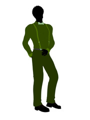 African American Business Man Silhouette