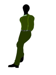 African American Business Man Silhouette