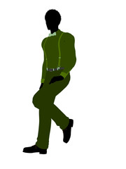 African American Business Man Silhouette
