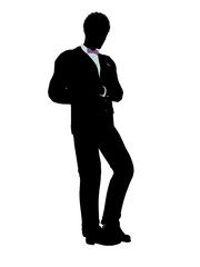 African American Man in a Tuxedo Silhouette
