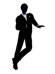 African American Man in a Tuxedo Silhouette