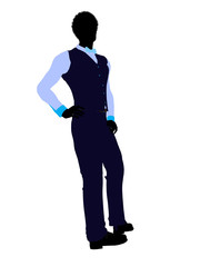 African American Business Man Silhouette