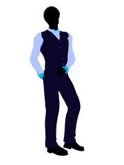 African American Business Man Silhouette