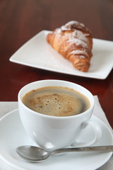 Coffee and croissant