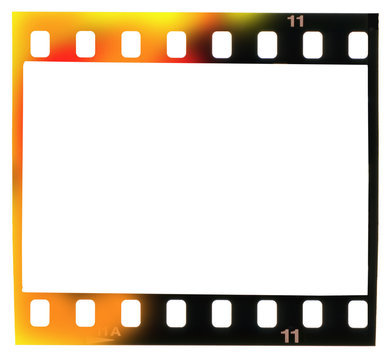 35 mm filmstrip,  picture frame, light incidence