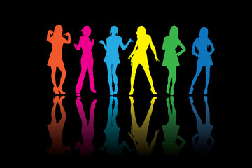 Vector Girls Silhouettes