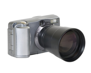 Two mega-pixel digital camera lens. Includes clipping path.