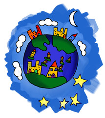 Childish version of the Earth