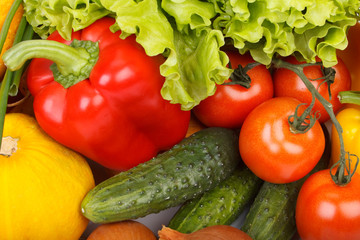 Still-life with fresh vegetables