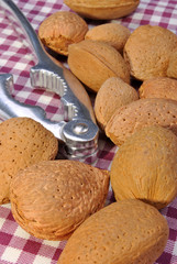 some organic nuts and a nutcracker