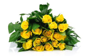 Bunch of yellow roses
