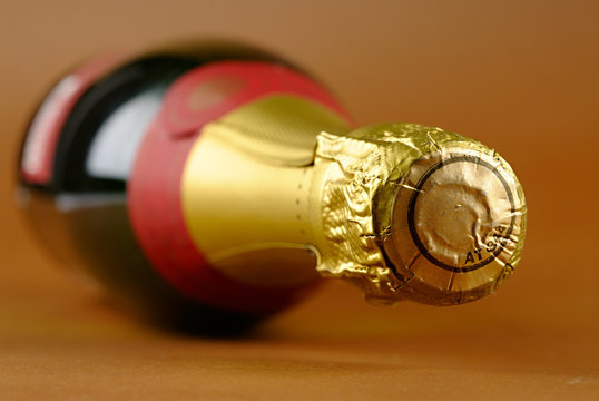 Close up tappo spumante
