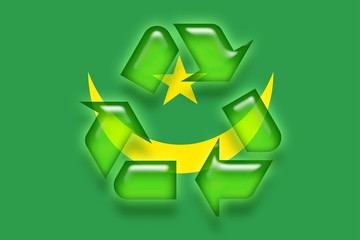 Flag of Mauritania recycling