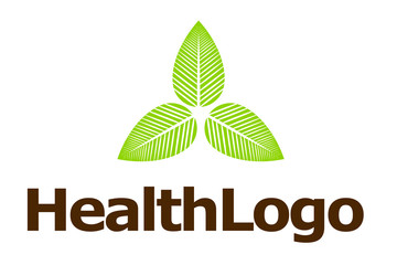 Health care nature green leaves logo