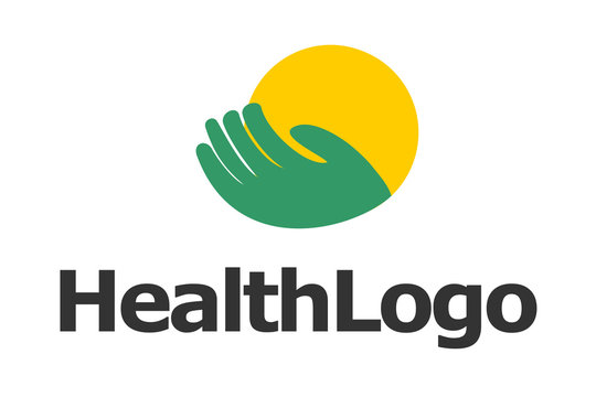Health care hand company logo
