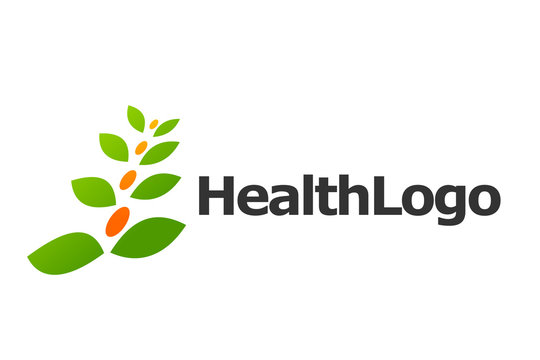 Health care logo: nature green plant