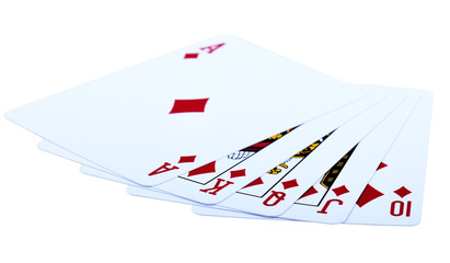 Obraz premium Royal Flush Diamonds