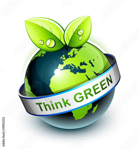 Concept Planete Terre Ecologie Think Green Wall Mural Wallpaper Murals Beboy