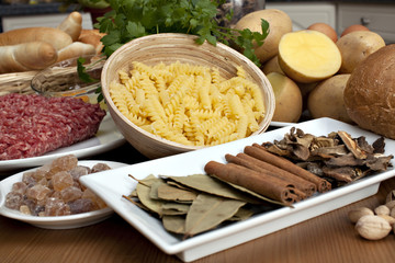 food on table