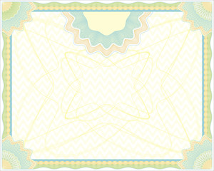 Guilloche diploma. In vector, elements are in layers